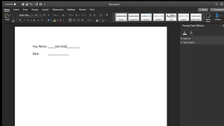 How to write over a line in Microsoft word