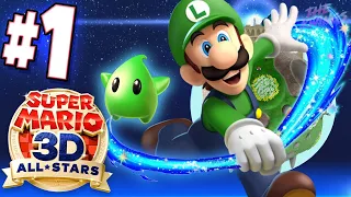 Super Mario 3D All-Stars - Super Luigi Galaxy Part 1 Hooked on the Brothers!! (Nintendo Switch)