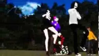 {MMD} jane, nina, jeff the killer VS normal jane, nina, jeff