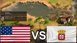 Aizamk beating the POWER of the Portuguese in the Industrial age!🤟🏻 [Age of Empires 3: DE]