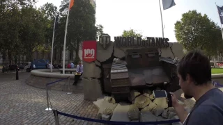 Tank 100 years - World of Tanks event outside with Mark I statue