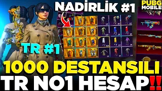 TR NO1 ÜNVANINI ALDIM 😮 TÜRKİYENİN EN NADİR HESABI! HAYAL GİBİ TR NO1 HESAP | PUBG MOBİLE