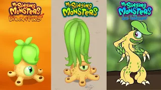 ALL Dawn of Fire Vs My Singing Monsters Vs The Lost Landscapes Redesign Comparisons ~ MSM