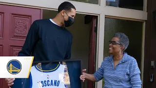 Juan Toscano-Anderson Surprises His Third Grade Teacher, Mrs Attles with a Signed Jersey