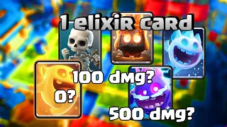 Which Card For 1 Elixir Will Deal More Damage / Clash Royale