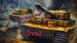 #4 Company of Heroes (EF mod) 2vs2 Tiger Attack!