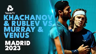 Khachanov & Rublev vs Murray & Venus Quarter-Final Highlights | Madrid 2023