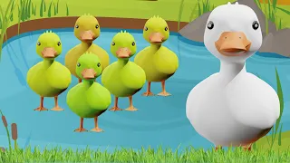 Five Little Ducks Adventure | Baby Ducks Song | Quacktastic 3D Nursery Rhyme for Kids