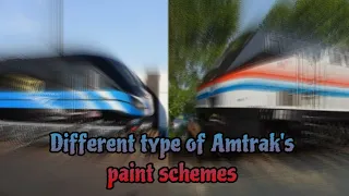 Different types of Amtrak’s paint schemes
