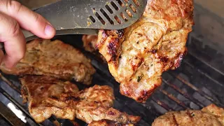 Pork chops and two ingredients that will keep them very juicy