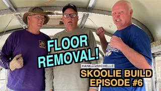 Skoolie Episode 006 Removing floors in our tiny home bus conversion.