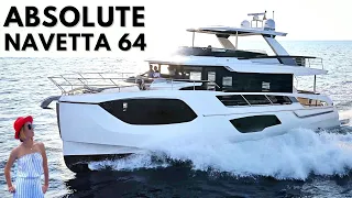 2,2 млн евро + ABSOLUTE NAVETTA 64 PATHFINDER Yacht Tour Новая модель круизной лодки Perfect