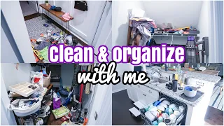 CLEAN AND ORGANIZE WITH ME | MESSY HOUSE TRANSFORMATION | SPEED CLEANING MOTIVATION