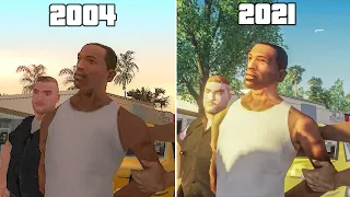 GTA San Andreas 2004 VS 2022 Remastered 'First Mission' Comparison - GTA Trilogy Remastered Concept