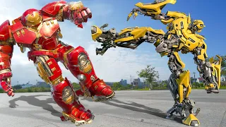 Transformers: The Last Knight - Bumblebee vs Hulkbuster | Paramount Pictures [HD]