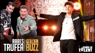 Românii au talent 2021: Rareș Trufea, interpretarea memorabilă pentru care a primit Golden Buzz