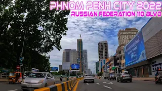 4K Morning Scenes Phnom Penh City Street Tour   Phnom Penh Cambodia Tourism