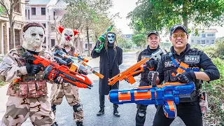 LTT Films : Two Brave Warriors S.E.A.L X Nerf Guns Fight Crime Group Grakk Mask Avenger