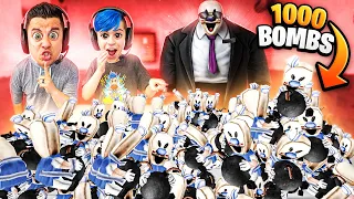 ICE SCREAM 4 MOD.. 1000 BOMBS vs ROD | EXPLORING OUTSIDE of RODS FACTORY and MORE..