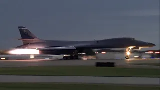 EAA AirVenture 2018 - B-1B Lancer AFTERBURNER Nighttime Departure