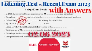 IELTS Listening Actual Test 2023 with Answers | 02.06.2023