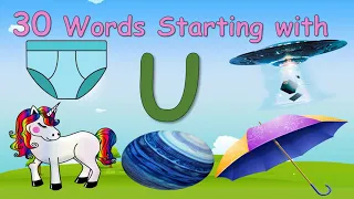 30 Words Starting with Letter U ||  Letter U words || Words that starts with U