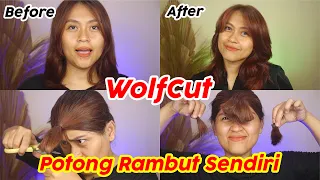 Potong Rambut WOLFCUT Sendiri | Risa Florendo