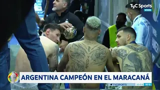 Neymar, Messi, Paredes. Charla post final de copa América.