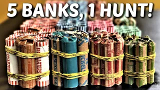 I GOT 10 ROLLS OF EACH COIN FROM 5 DIFFERENT BANKS: LET'S SEE WHAT WE CAN FIND!
