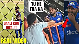 Rohit was shocked seeing Hardik Pandya fighting with a Fan who Abused him | MI vs SRH