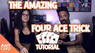 MAGIA CON GLI ASSI  TUTORIAL (FACILE) #magician #magictrick