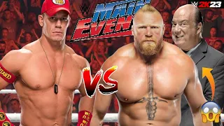 WWE 2K23 - John Cena vs. Brock Lesnar - No Holds Barred Matches at wwe Main event match