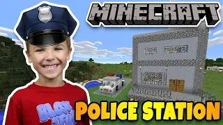 BUILDING REAL POLICE STATION in MINECRAFT SURVIVAL MODE