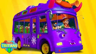 Колеса Хелловін в автобусі Дошкільний віршик, для немовлят англійською