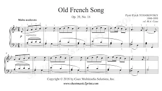 Tchaikovsky : Old French Song, Op. 39, No. 16