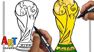 How To Draw TROPHY World Cup Qatar FIFA