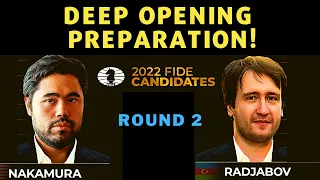 OPENING SURPRISE! NAPANIC TIME TULOY! Fide Candidates 2022 Nakamura vs Rajabov Round 2