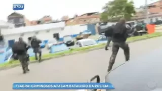 Equipe da Record TV acompanha ataque ao Batalhão da Polícia no Rio de Janeiro