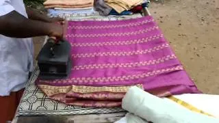 how to iron a saree