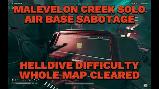 Solo Helldive Difficulty Aggressive Stealth No Deaths All Clear (Malevelon Creek Air Base Sabotage)