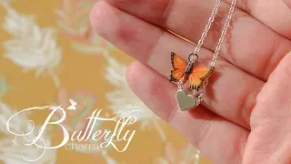 Miniature polymer clay butterfly charm 🦋 The most easy tutorial