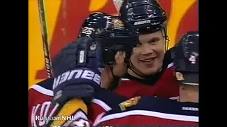 Viktor Kozlov scores vs Red Wings on a rebound (30 jan 2003)