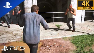 (PS5) Uncharted 4 - "GUSTAVO Vs. NATE Prison Fight" | The Most Iconic Mission Ever [4K 60FPS] Part 3