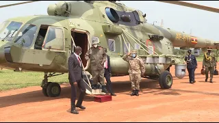 Museveni's arrival in Mbarara, inspects Army Day Parade at Kakyeka stadium as supporters cheer on