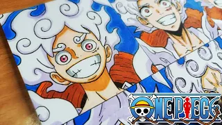 Drawing Monkey D Luffy Gear 5th in different anime style || One Piece