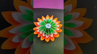 #shorts  Indian tri colour Paper flower making