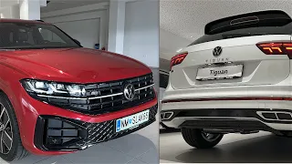 NEW Volkswagen TOUAREG 2024 vs Volkswagen TIGUAN 2023 - Exterior & Headlights Comparison