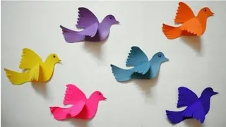 3D paper Bird making step by step || Esay wall decor idea|| Easy Diy Crafts 133 ||