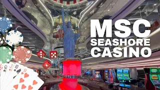 MSC Seashore Cruise Ship Casino Tour & Slot Play