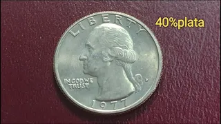 !!imposible!! $9,000💵💵por la quarter dollar 1977d 5.8gramos la tienes???🕵️🕵️